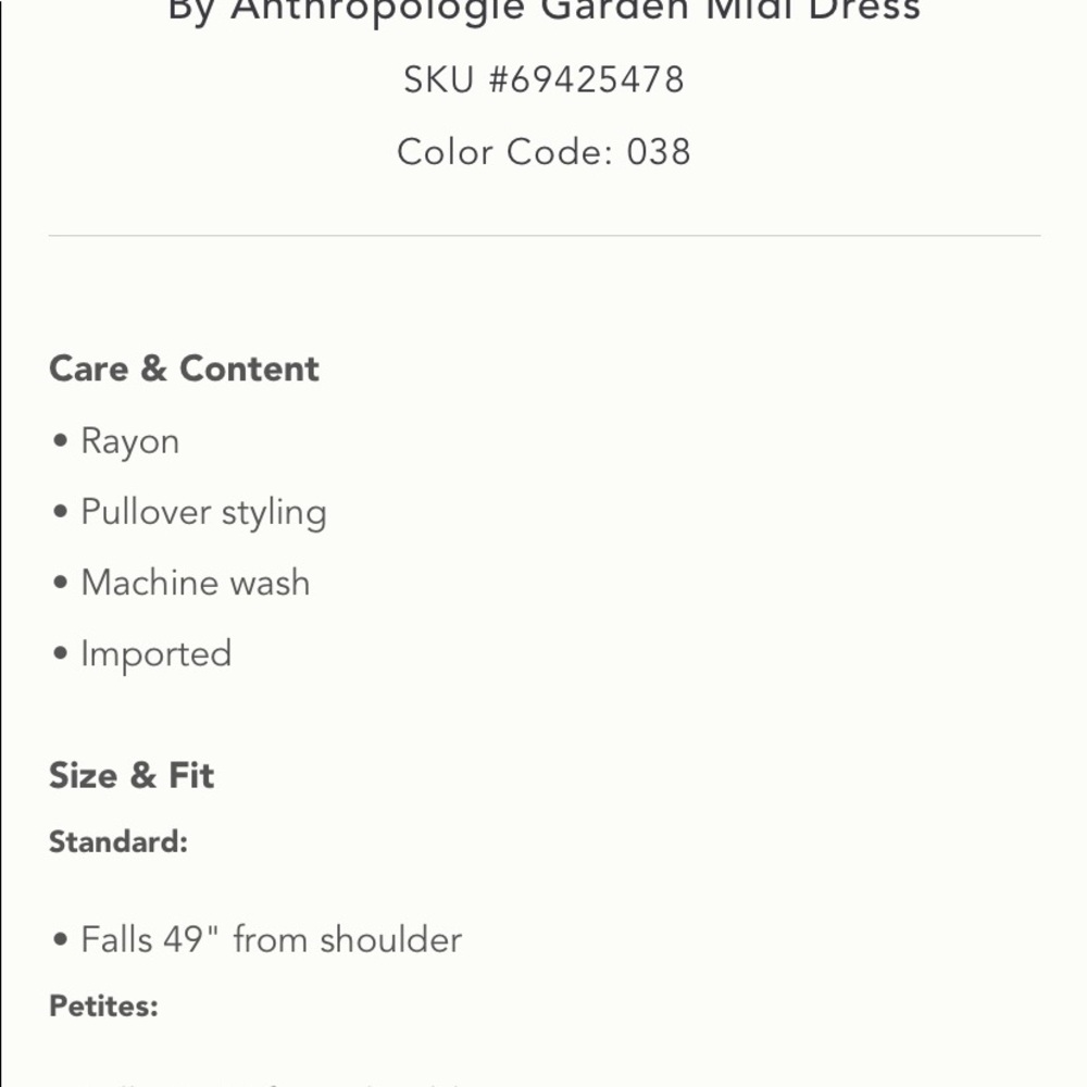 🌹🌹GORGEOUS NWT ANTHROPOLOGIE GARDEN MIDI DRESS XL 🌹TRULY STUNNING🌹 - Picture 4 of 6